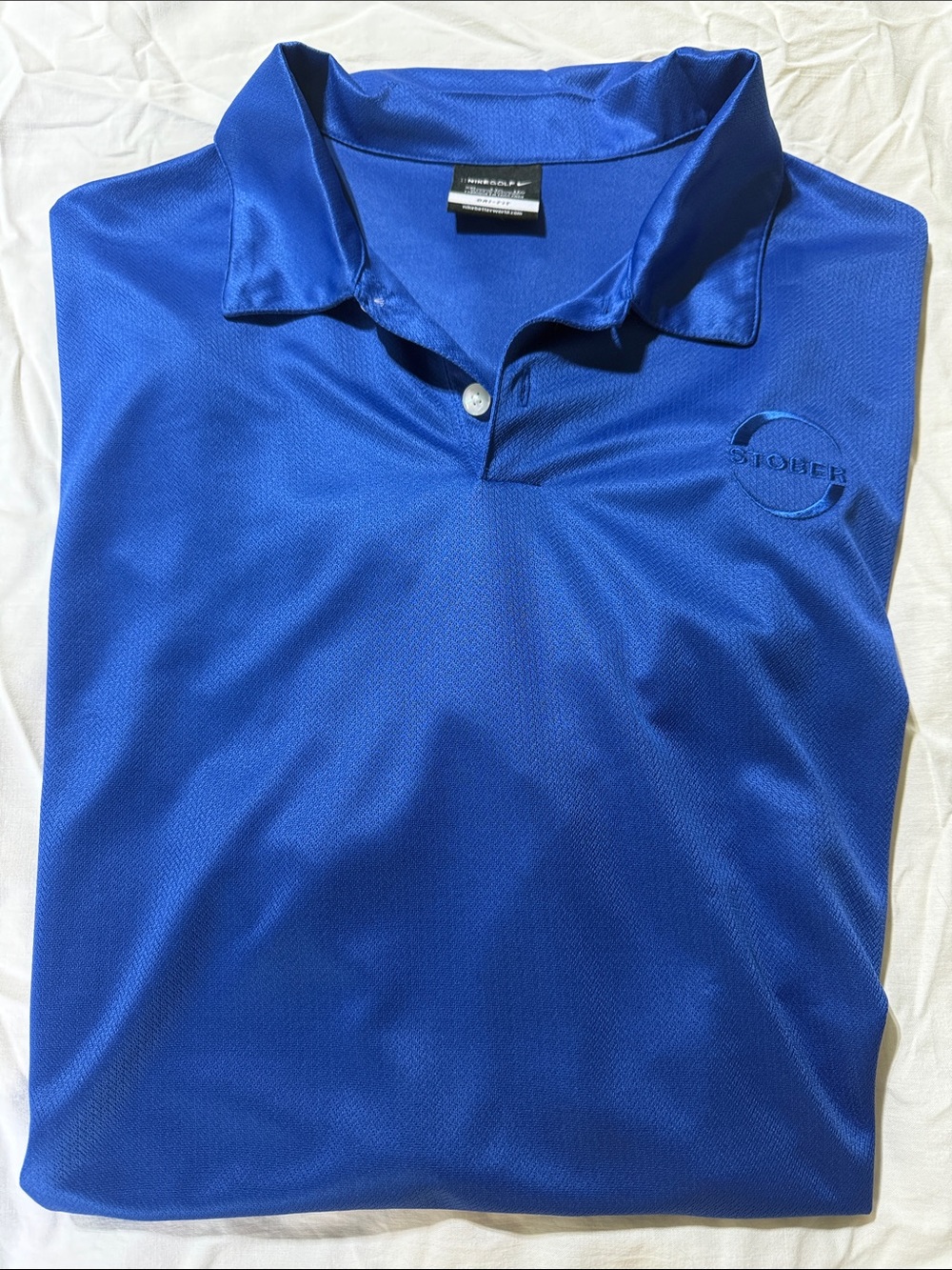 Nike Royal Blue Polo with Subtle Chest Embroidery